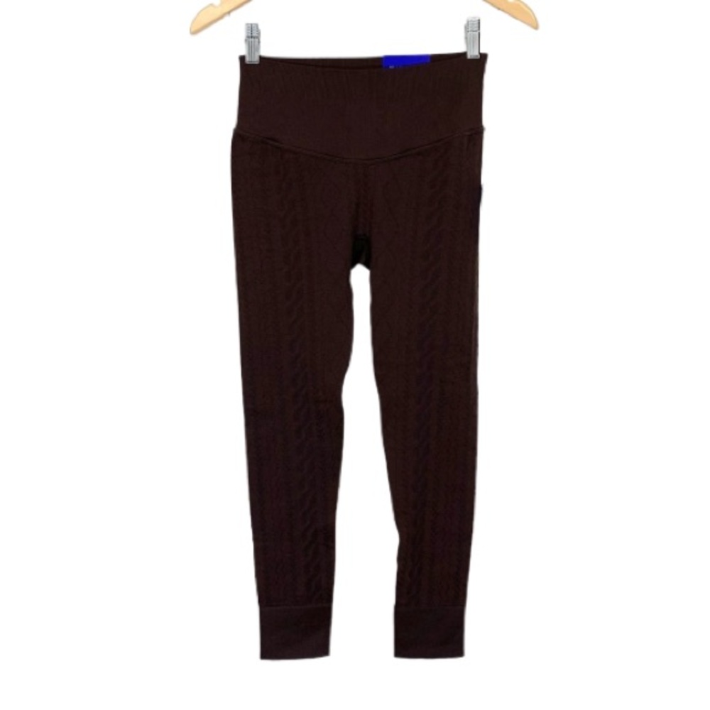Joylab Solid Color Fudge Brown High Rise Textured Pattern Leggings New Nwt Sz S